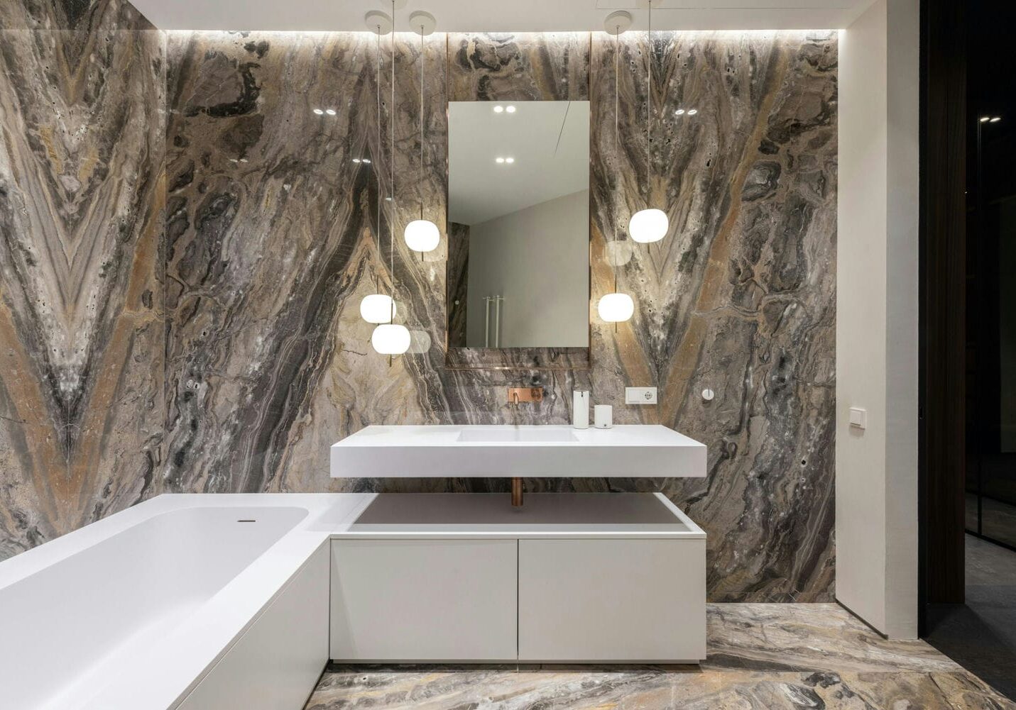 elegant interior design renovation for bathroom