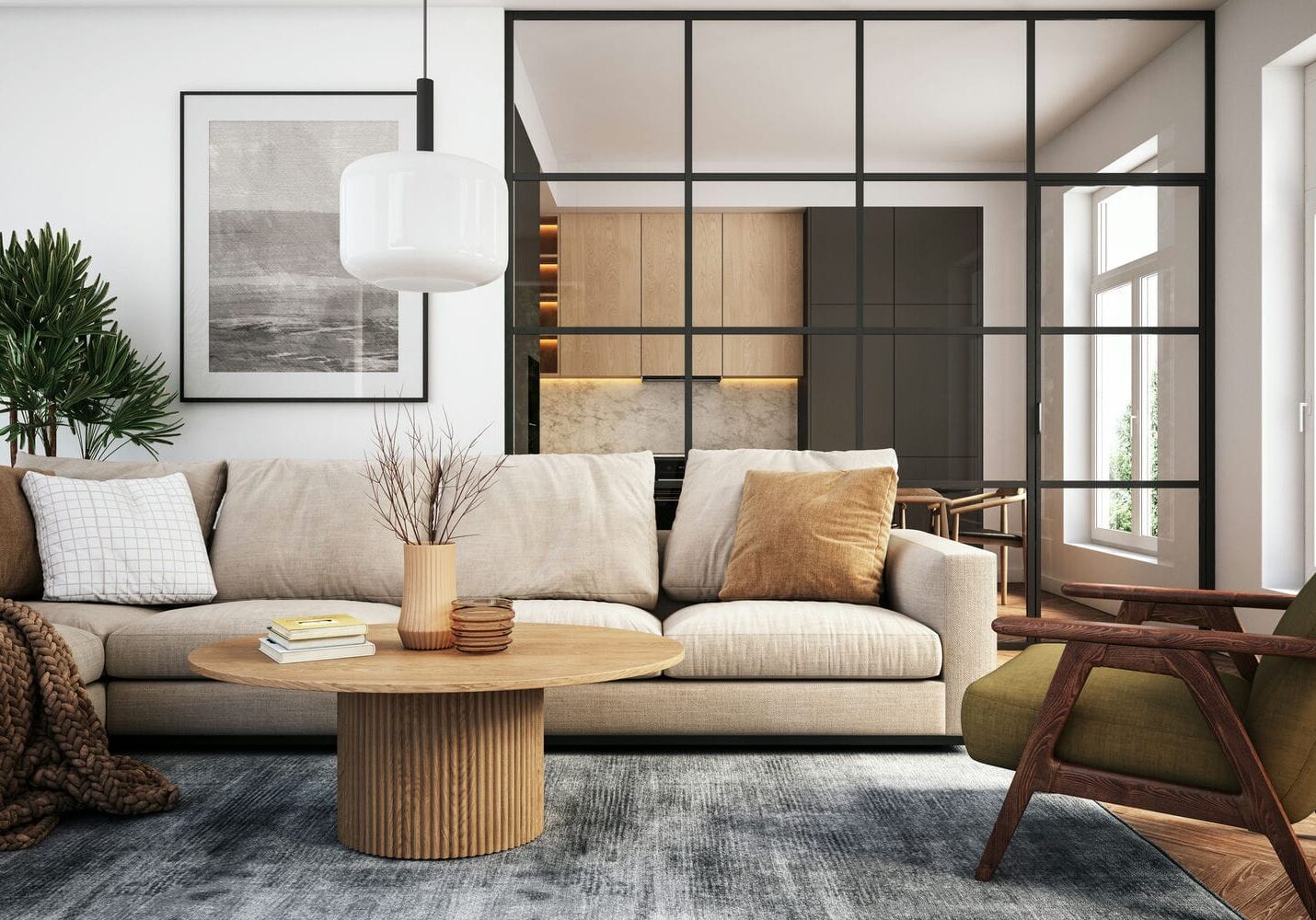 modern interior design for living room in aurora